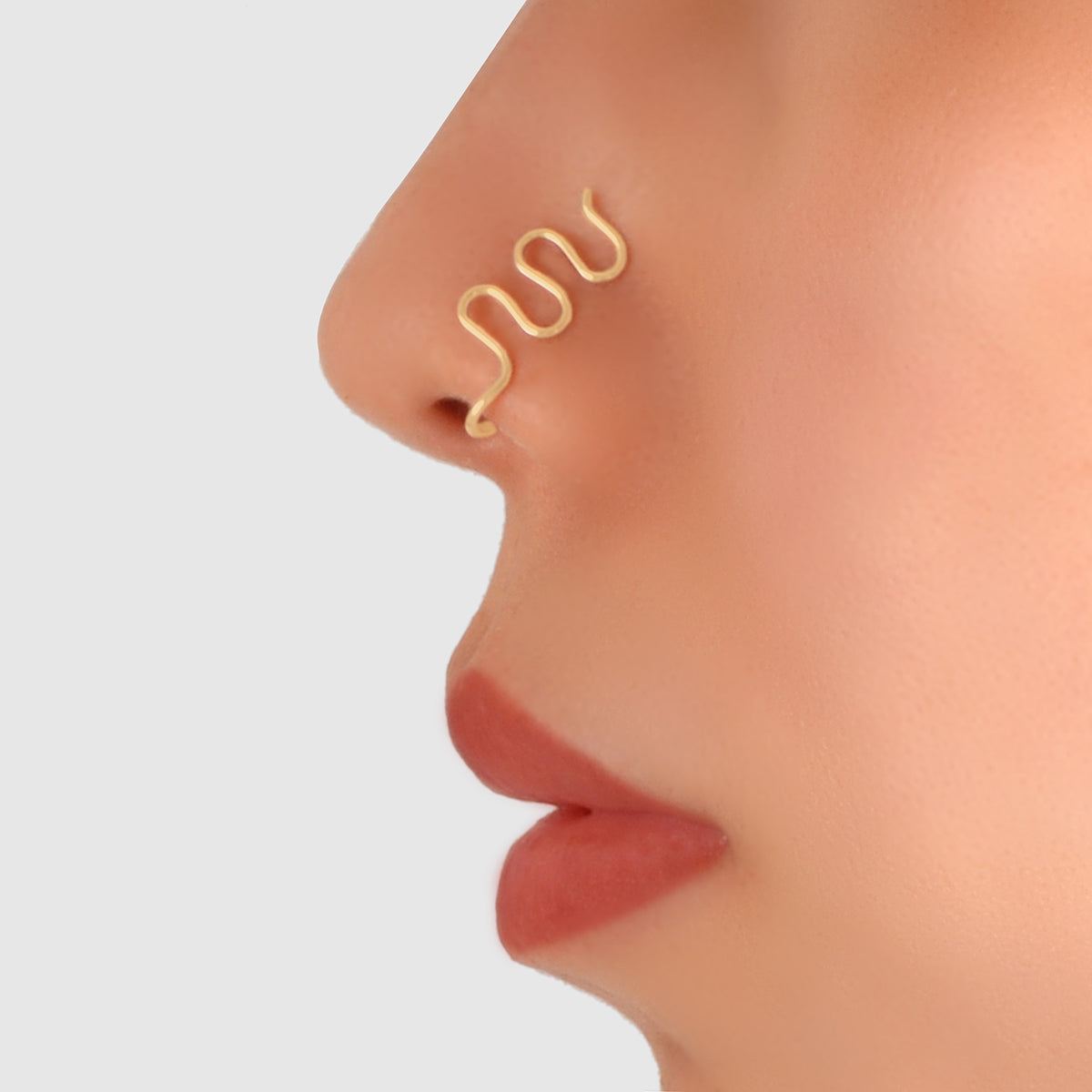 Fake Nose Ring Hoop Stud Geometric Faux Nose Piercing Jewelry Clip On Nose Ring