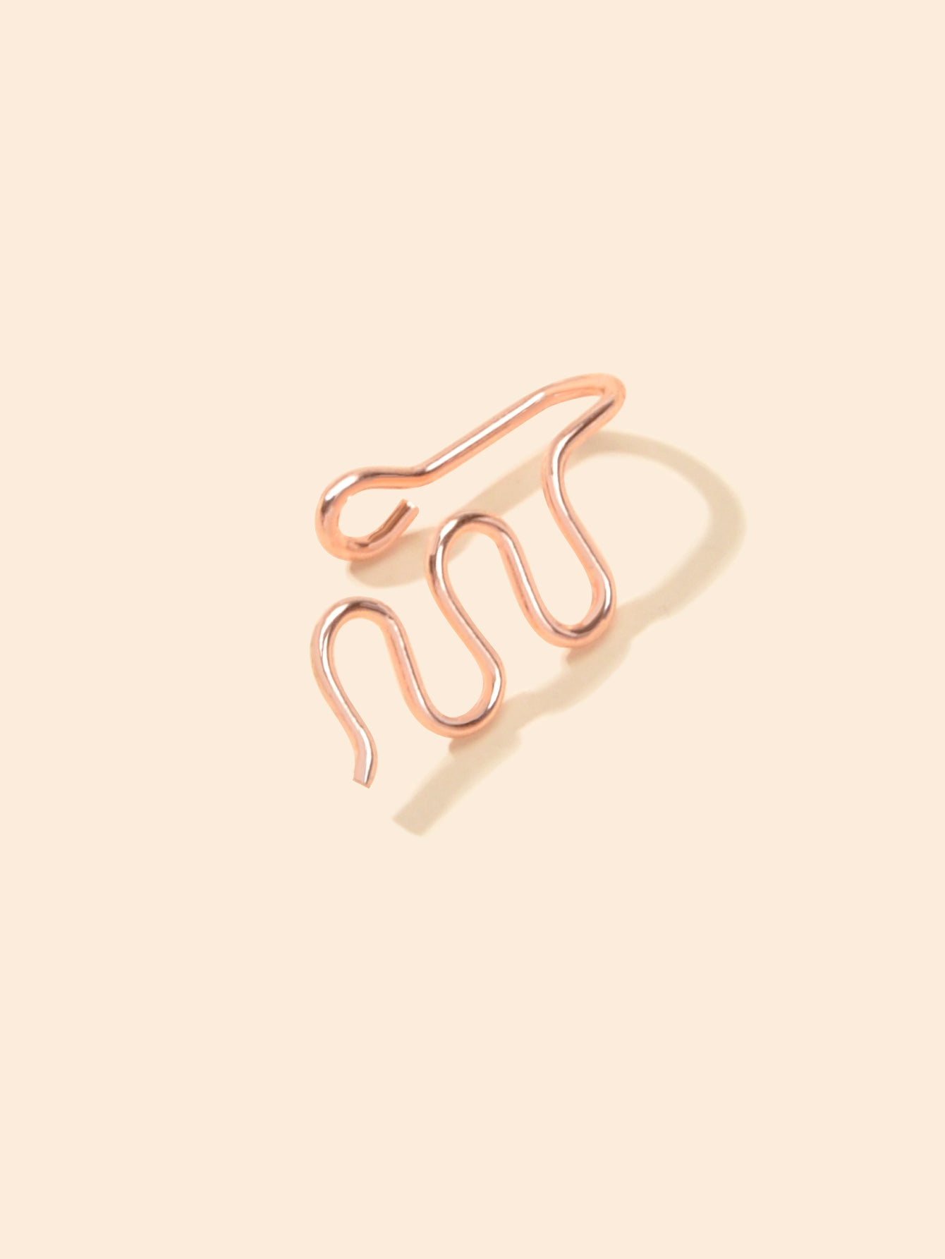 Fake Nose Ring Hoop Stud Geometric Faux Nose Piercing Jewelry Clip On Nose Ring